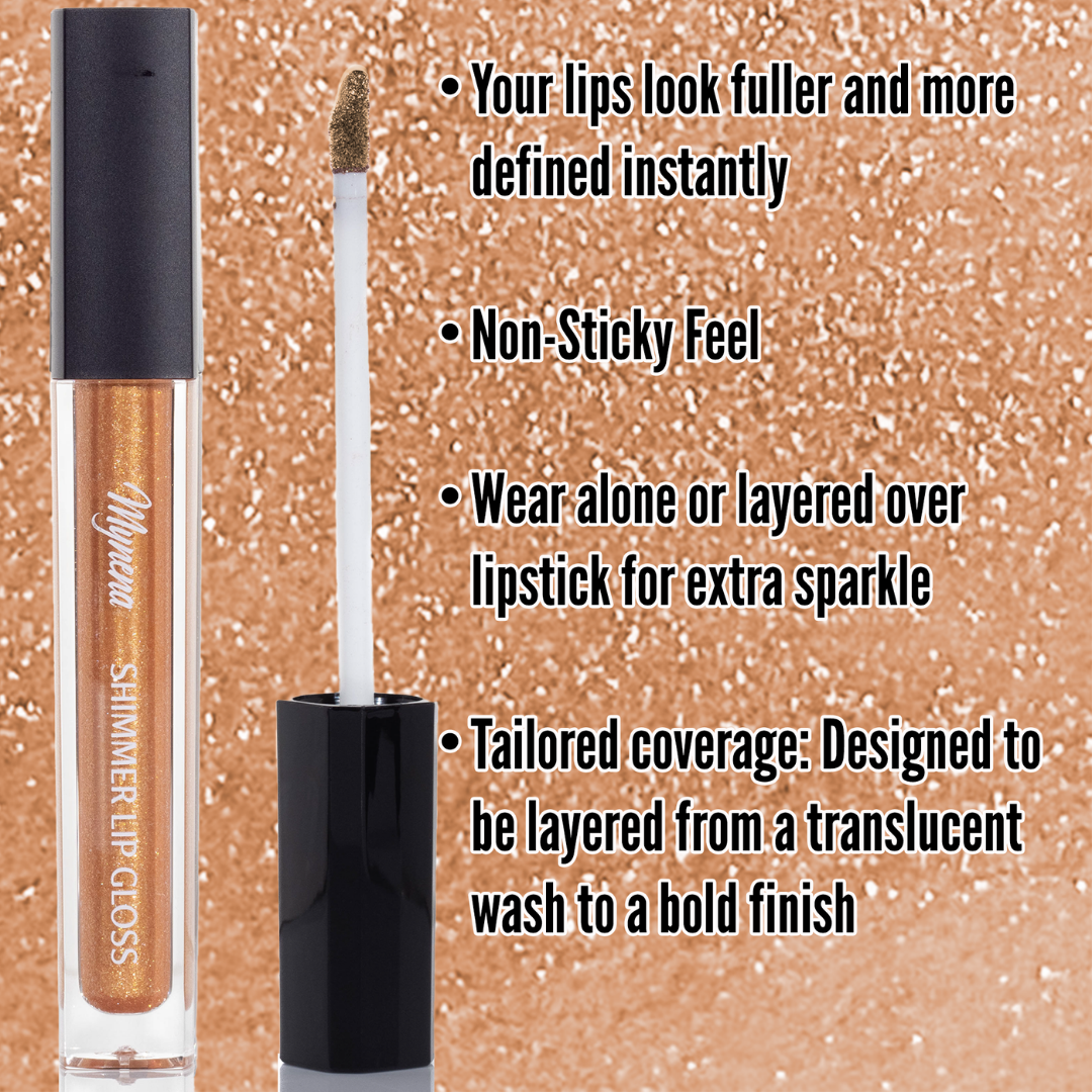 Shimmer Lip Gloss – Multi-Dimensional Glow - Golden Coral Shimmer | Goldie