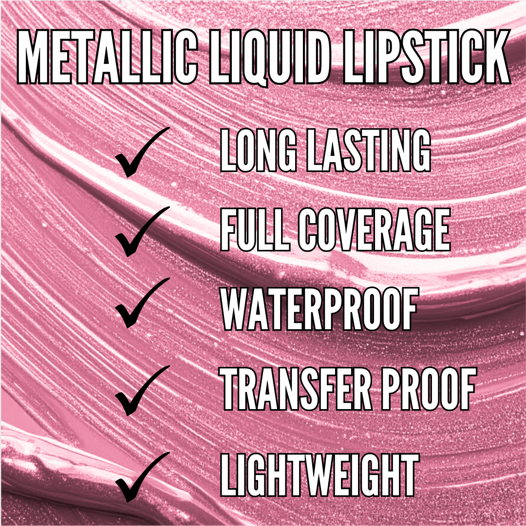 Metallic Liquid Lipstick – Dahlia (Rose Pink)