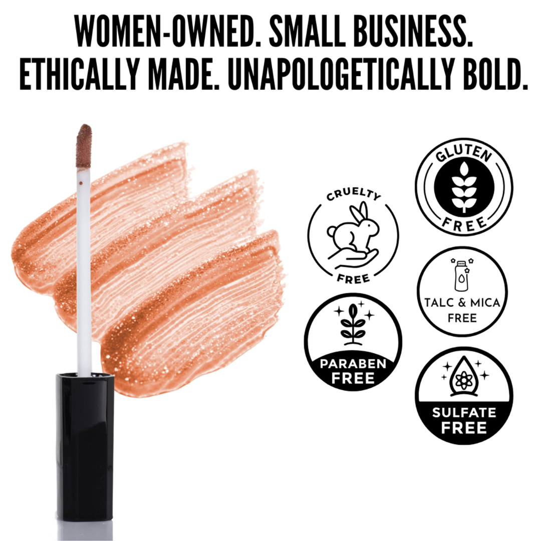 Shimmer Lip Gloss – Multi-Dimensional Glow - Bronze Copper Shimmer | Piper