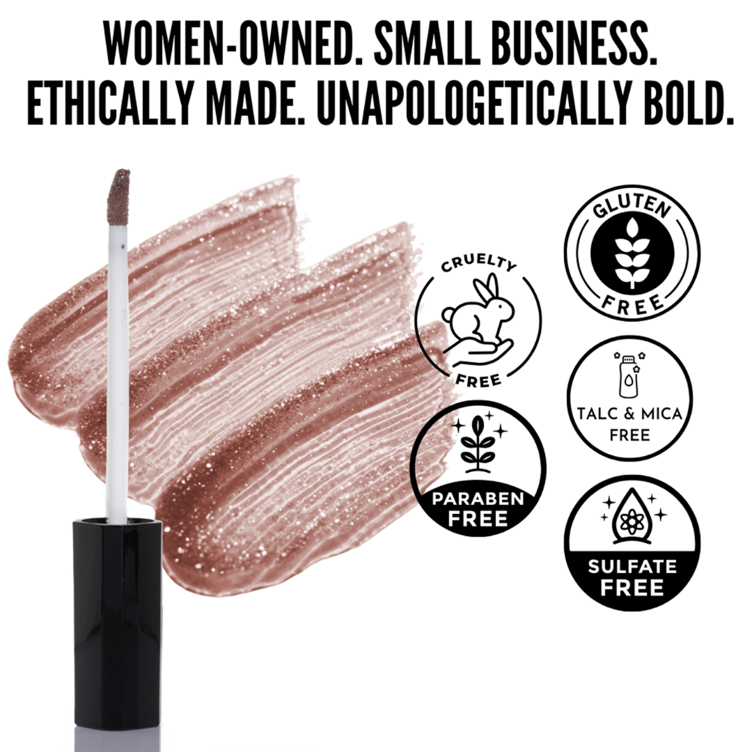 Shimmer Lip Gloss – Multi-Dimensional Glow - Champagne Nude Shimmer | Rosie