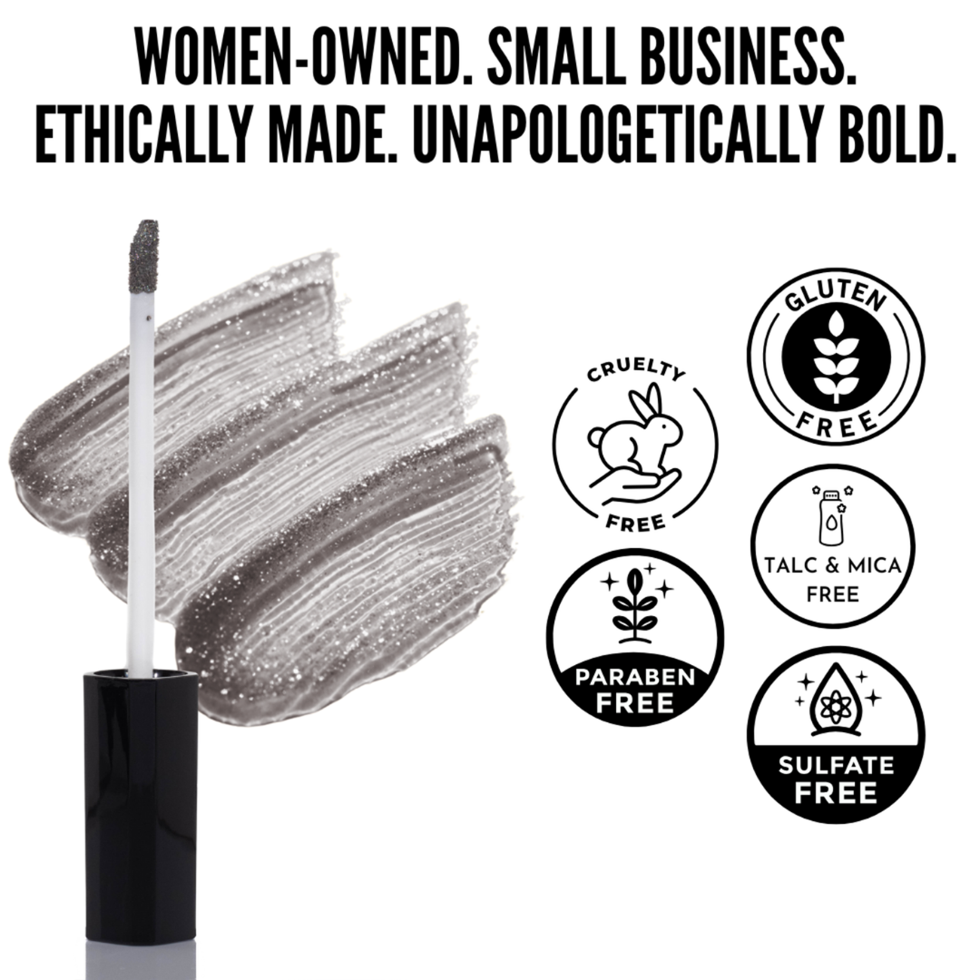Shimmer Lip Gloss – Multi-Dimensional Glow - Silver Chrome Shimmer | Steel