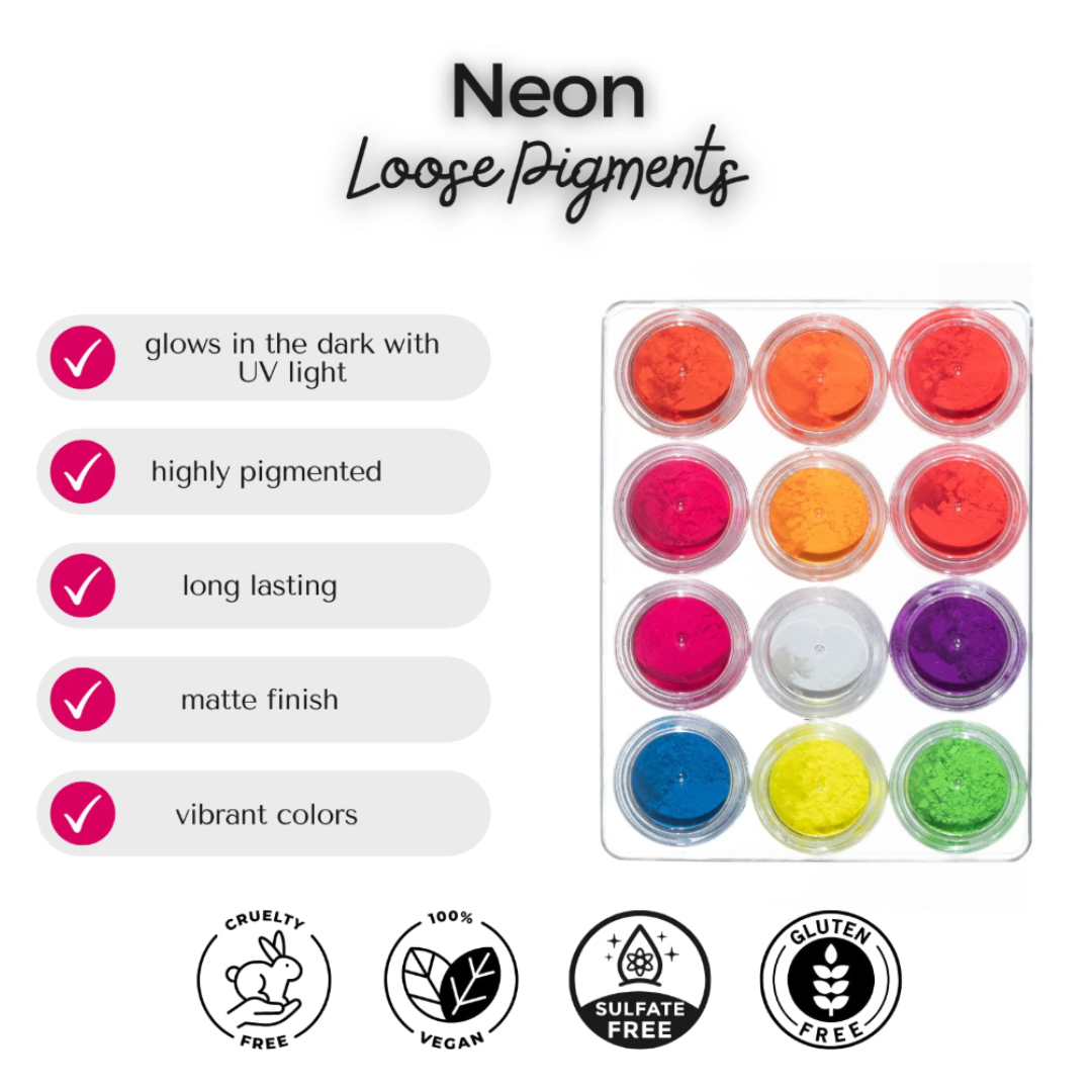 Neon Pigment Powder Kit | 12 Vivid Colors