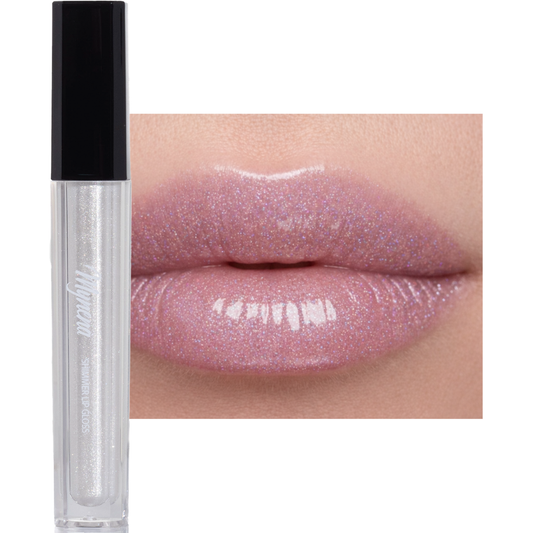 Shimmer Lip Gloss – Multi-Dimensional Glow - Clear Iridescent Shimmer | Aila