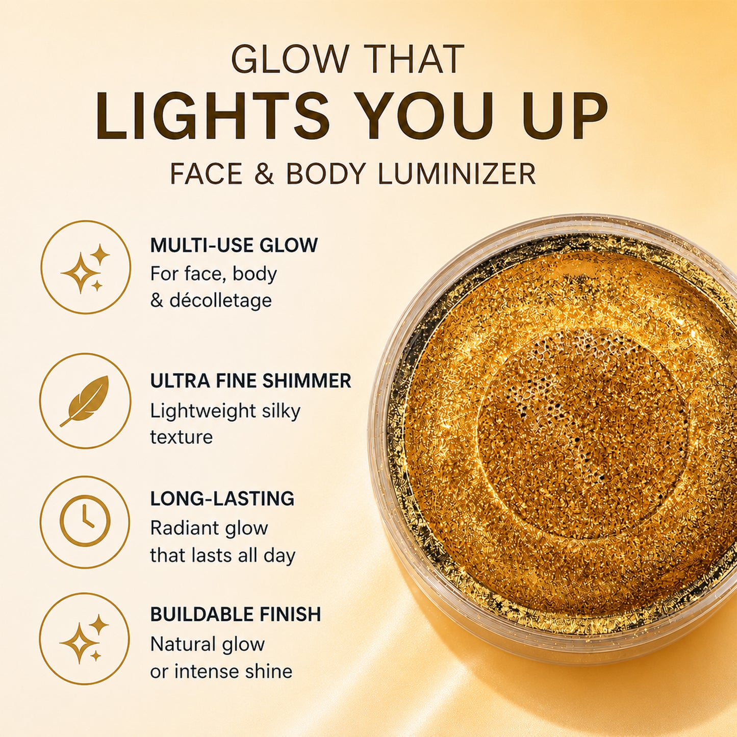 Loose Powder Highlighter – Yellow Gold Glow