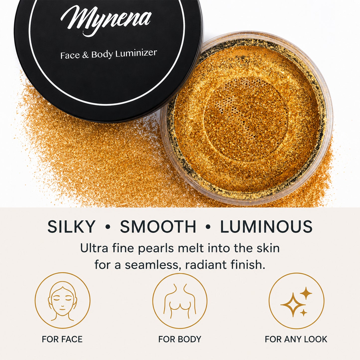 Loose Powder Highlighter – Yellow Gold Glow