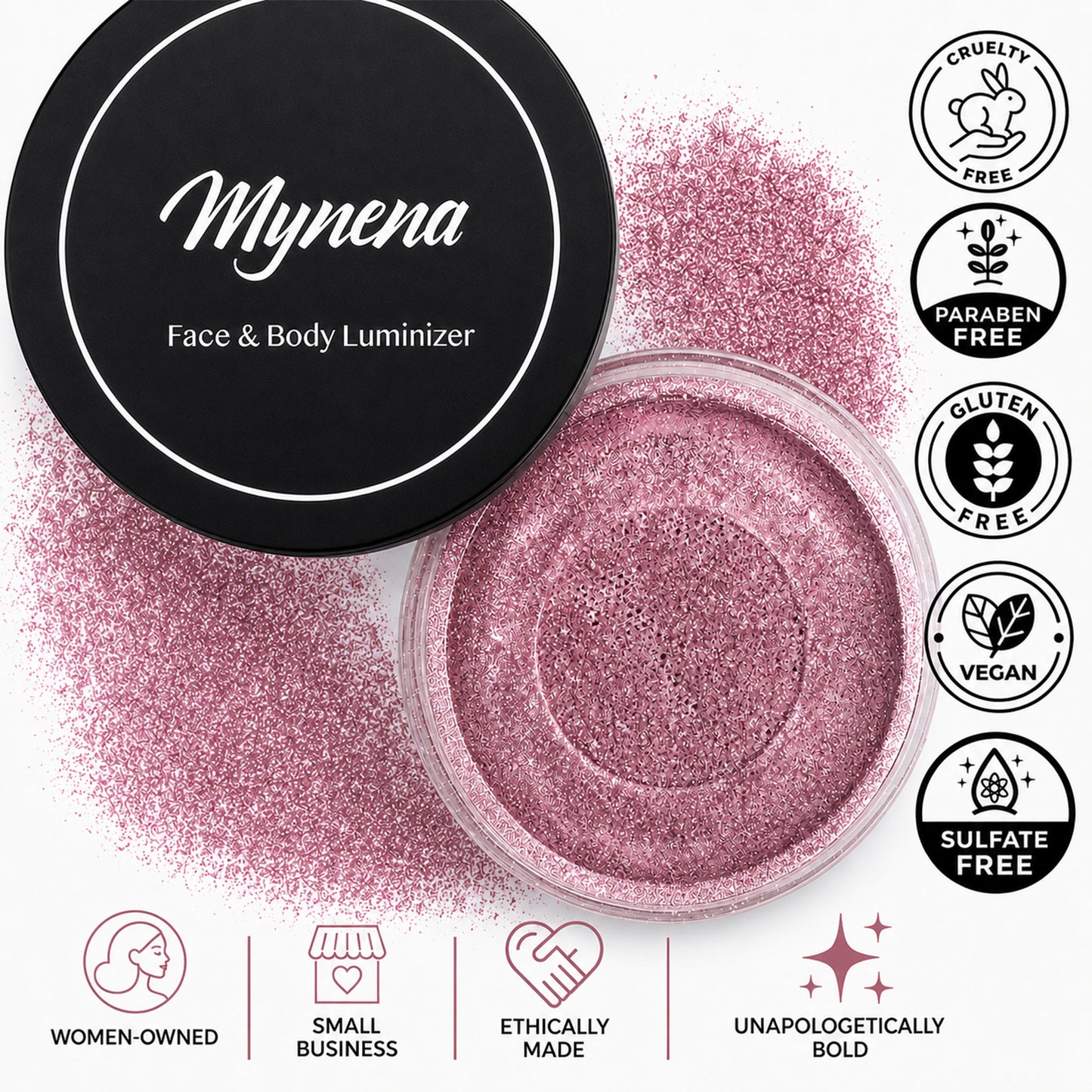 Loose Powder Highlighter – Pink