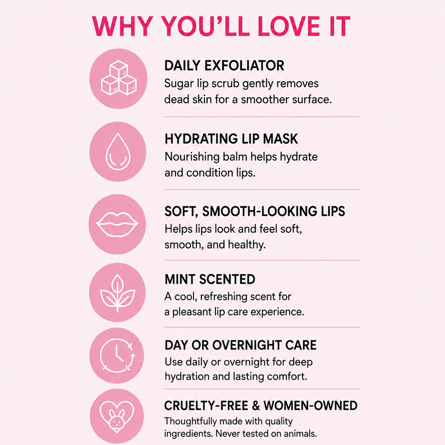 Sugar Lip Scrub & Hydrating Lip Balm Mask Duo for Dry Lips | 2-Step Lip Care Set | Mint