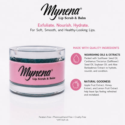 Sugar Lip Scrub & Hydrating Lip Balm Mask Duo for Dry Lips | 2-Step Lip Care Set | Mint