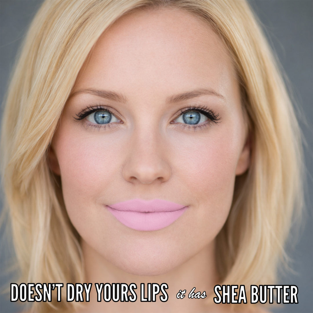 No-Transfer Matte Liquid Lipstick - Soft Pink | Clara