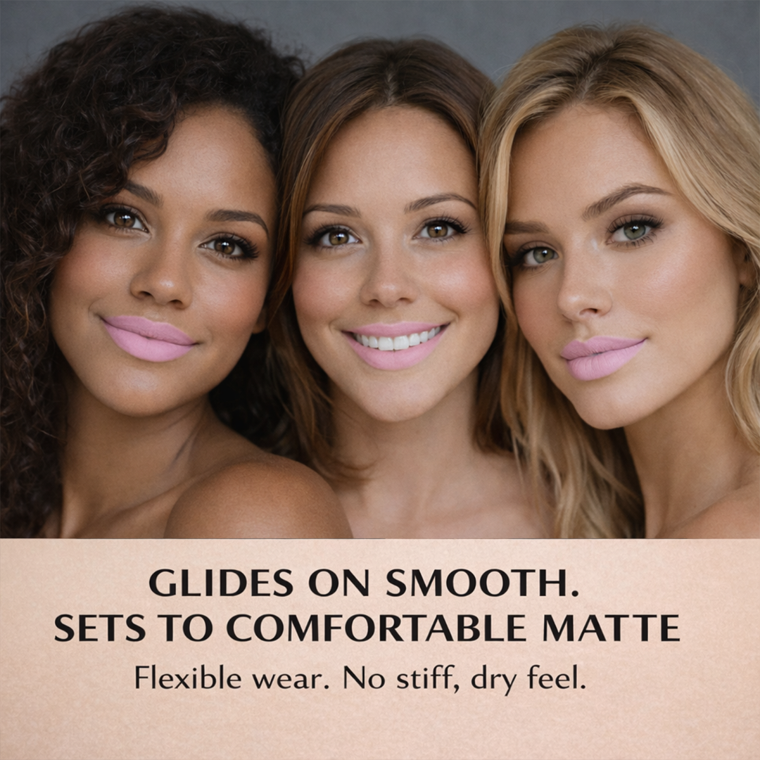 No-Transfer Matte Liquid Lipstick - Soft Pink | Clara