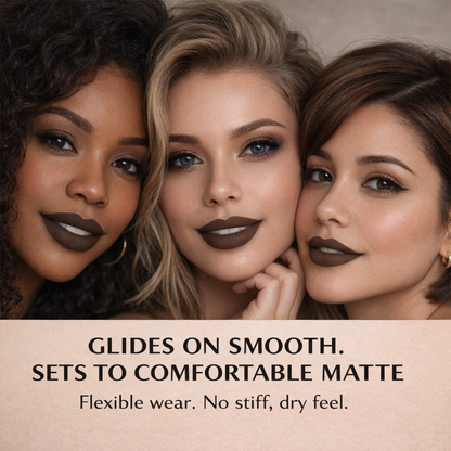 No-Transfer Matte Liquid Lipstick - Warm Brown | Cyndia