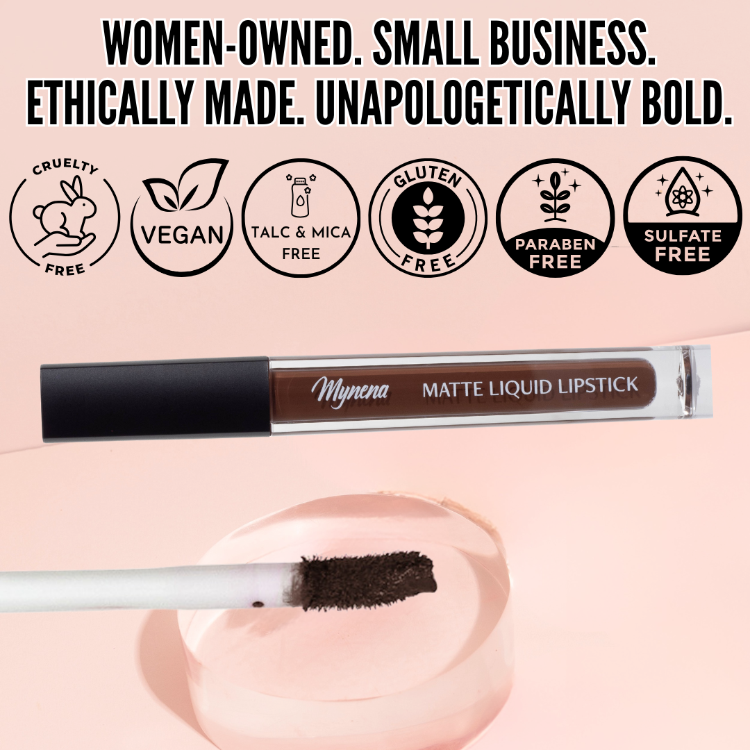 No-Transfer Matte Liquid Lipstick - Warm Brown | Cyndia
