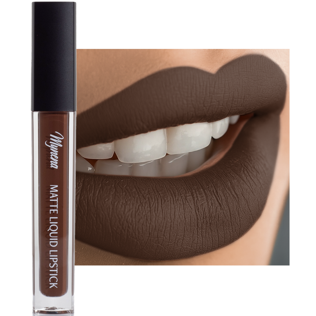 No-Transfer Matte Liquid Lipstick - Warm Brown | Cyndia