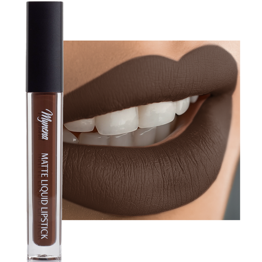 No-Transfer Matte Liquid Lipstick - Warm Brown | Cyndia