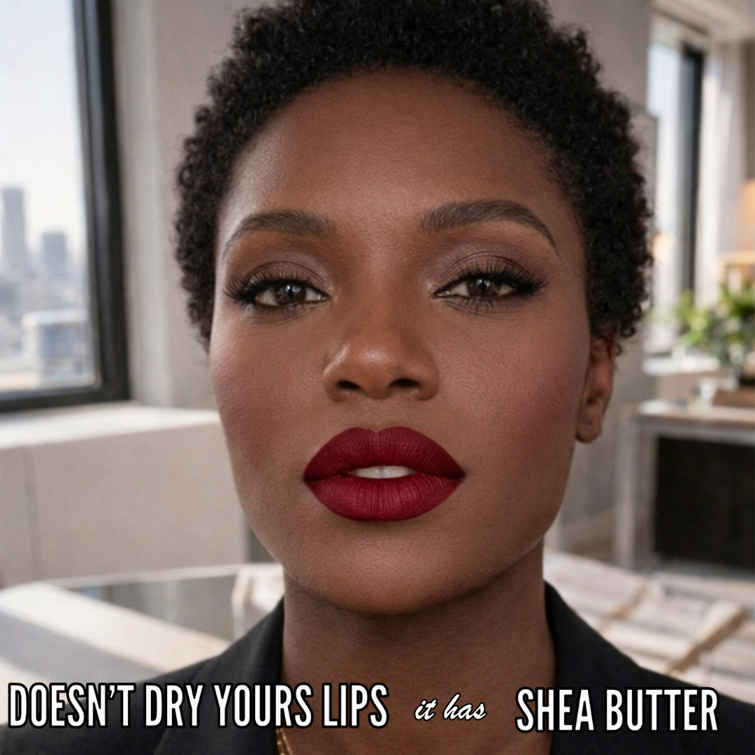 No-Transfer Matte Liquid Lipstick - Cool Red | Elle
