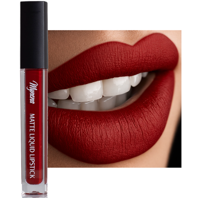No-Transfer Matte Liquid Lipstick - Cool Red | Elle