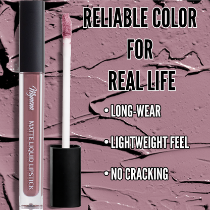 No-Transfer Matte Liquid Lipstick - Mauve | Eve