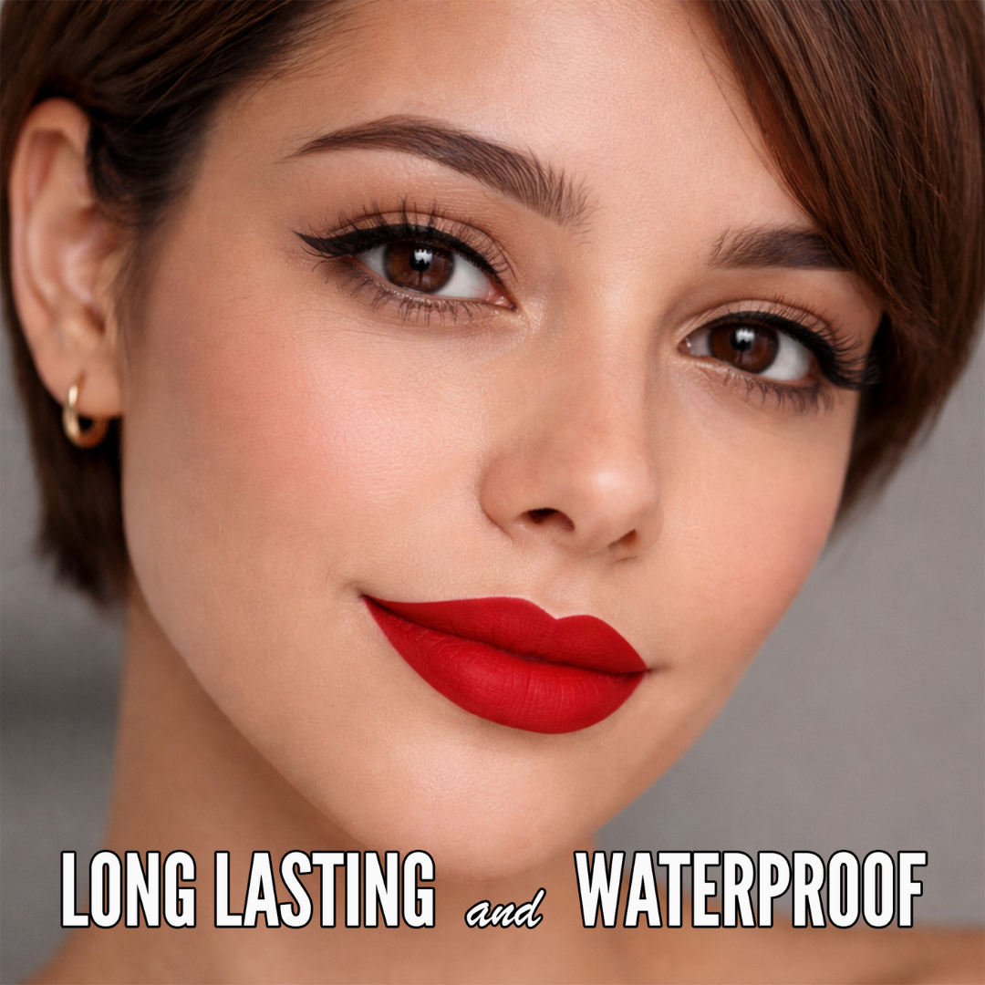 No-Transfer Matte Liquid Lipstick - Warm Red | Glory