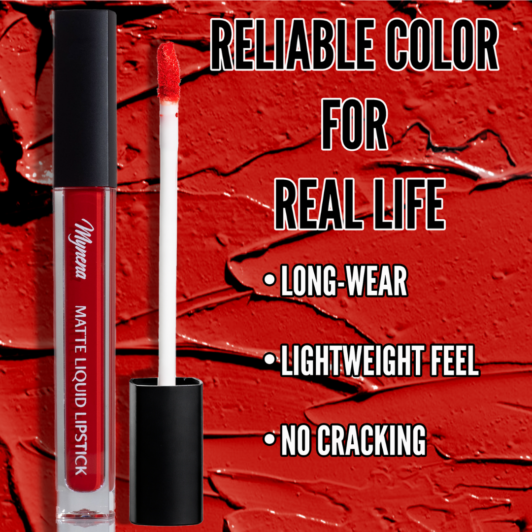 No-Transfer Matte Liquid Lipstick - Warm Red | Glory