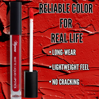 No-Transfer Matte Liquid Lipstick - Warm Red | Glory