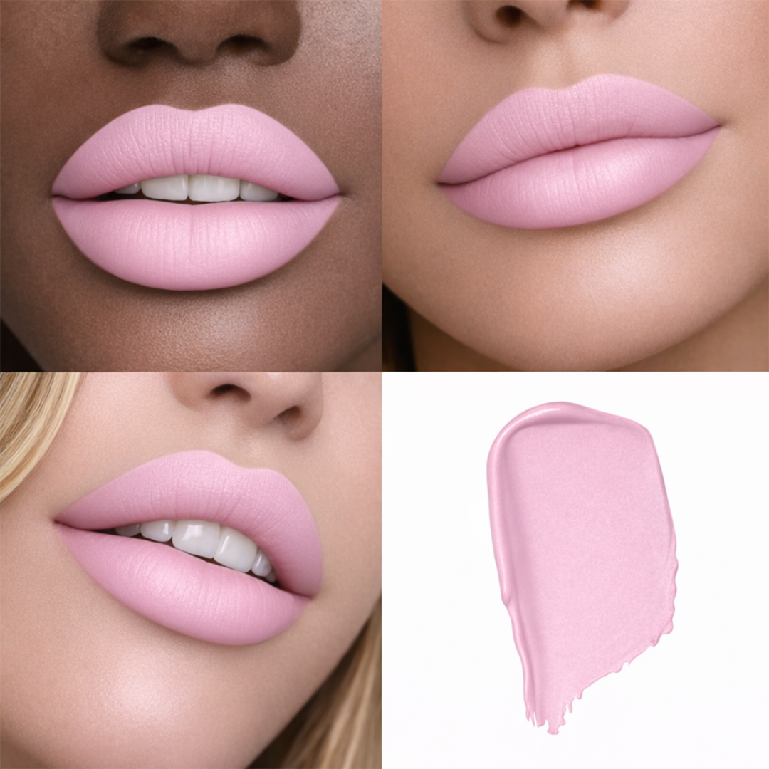No-Transfer Matte Liquid Lipstick - Soft Blush Pink | Grace