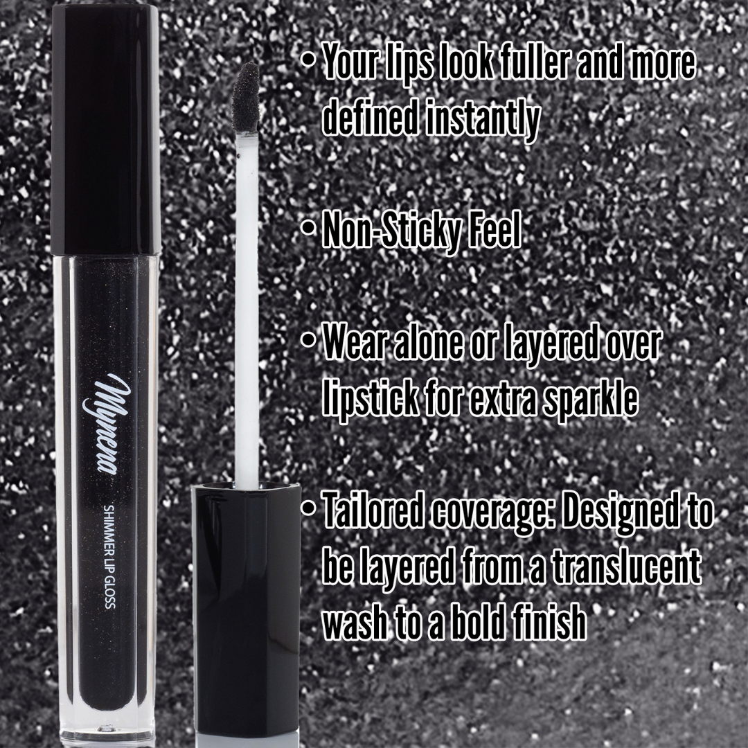 Shimmer Lip Gloss – Multi-Dimensional Glow - Black Diamond Shimmer | Ivony