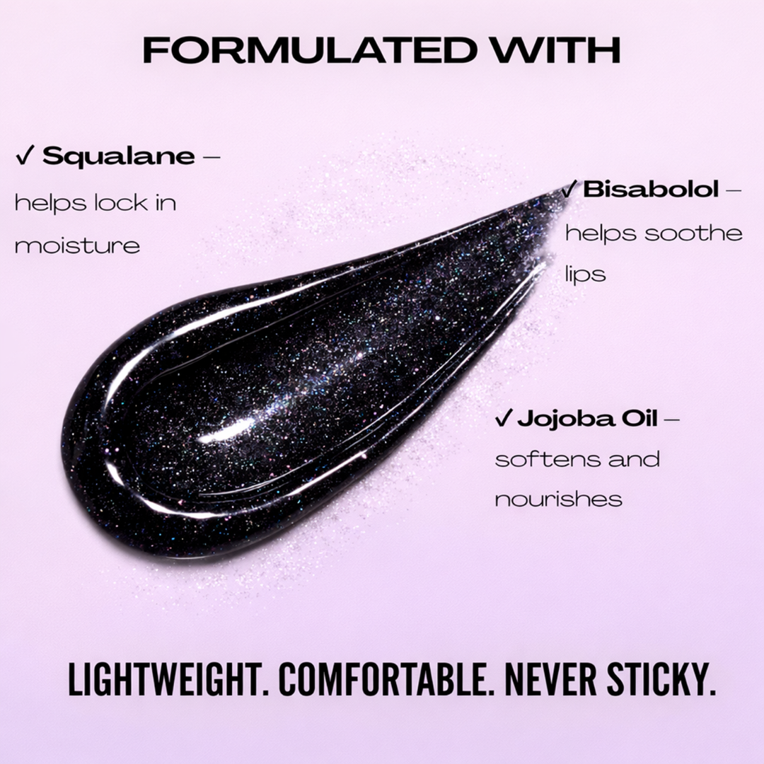 Shimmer Lip Gloss – Multi-Dimensional Glow - Black Diamond Shimmer | Ivony