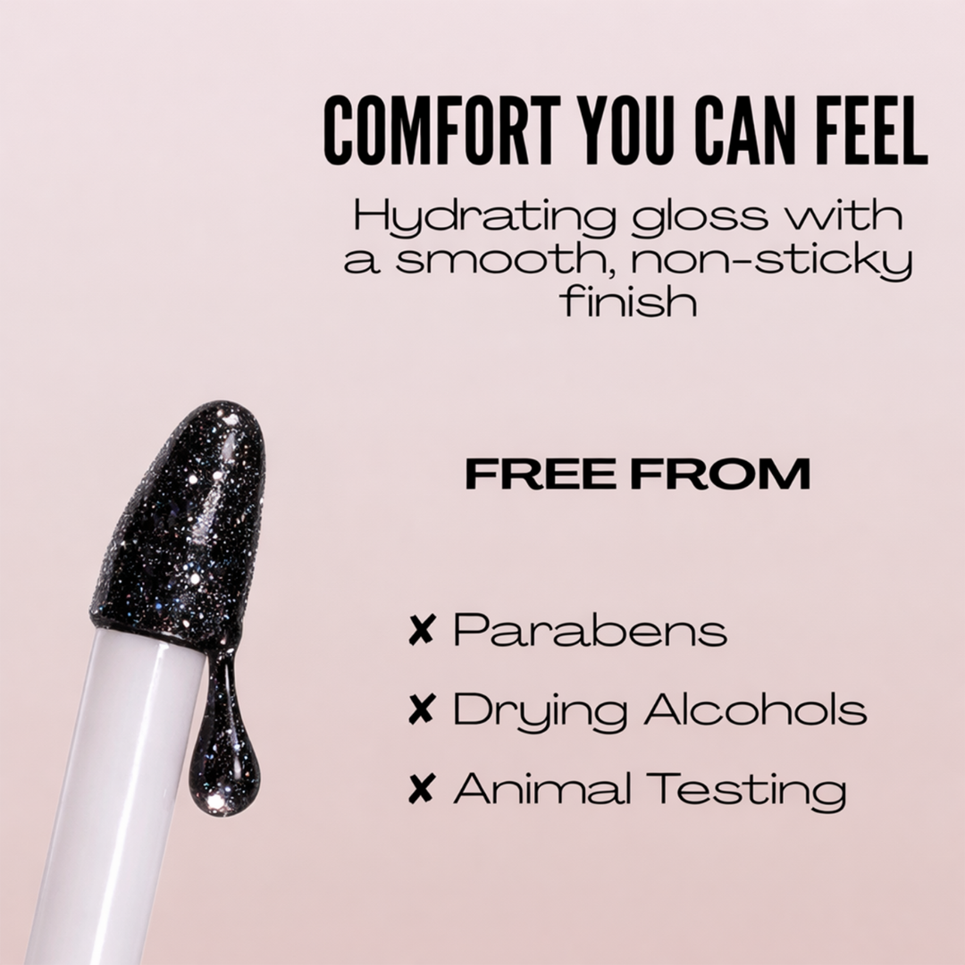 Shimmer Lip Gloss – Multi-Dimensional Glow - Black Diamond Shimmer | Ivony