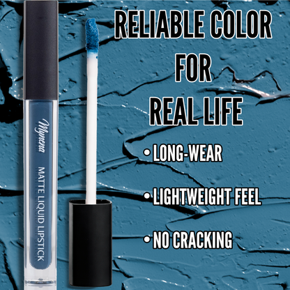 No-Transfer Matte Liquid Lipstick - Muted Teal | Ivy