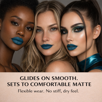No-Transfer Matte Liquid Lipstick - Muted Teal | Ivy