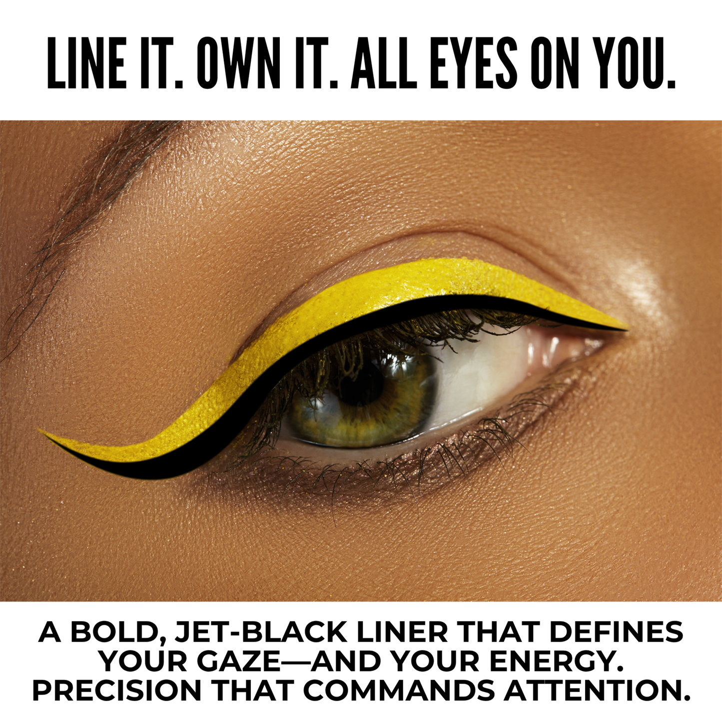 Jet Black Liquid Eyeliner with Crescent Tip