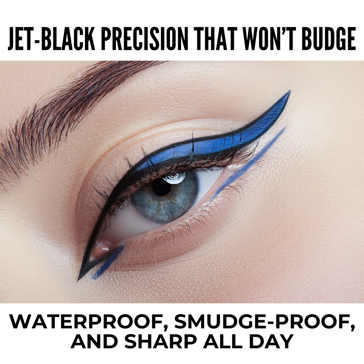 Jet Black Liquid Eyeliner with Crescent Tip