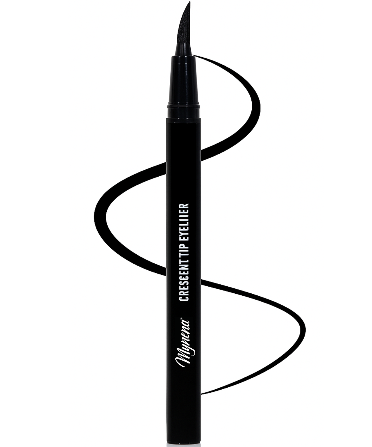 Jet Black Liquid Eyeliner with Crescent Tip