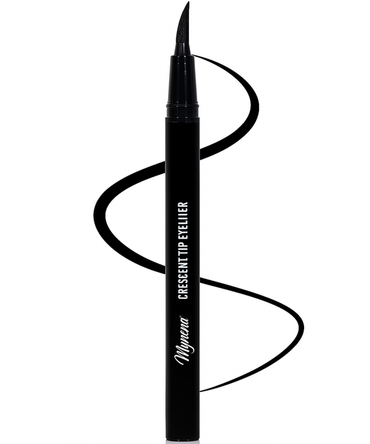 Jet Black Liquid Eyeliner with Crescent Tip