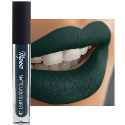 No-Transfer Matte Liquid Lipstick - Deep Forest Green | Jocelyn