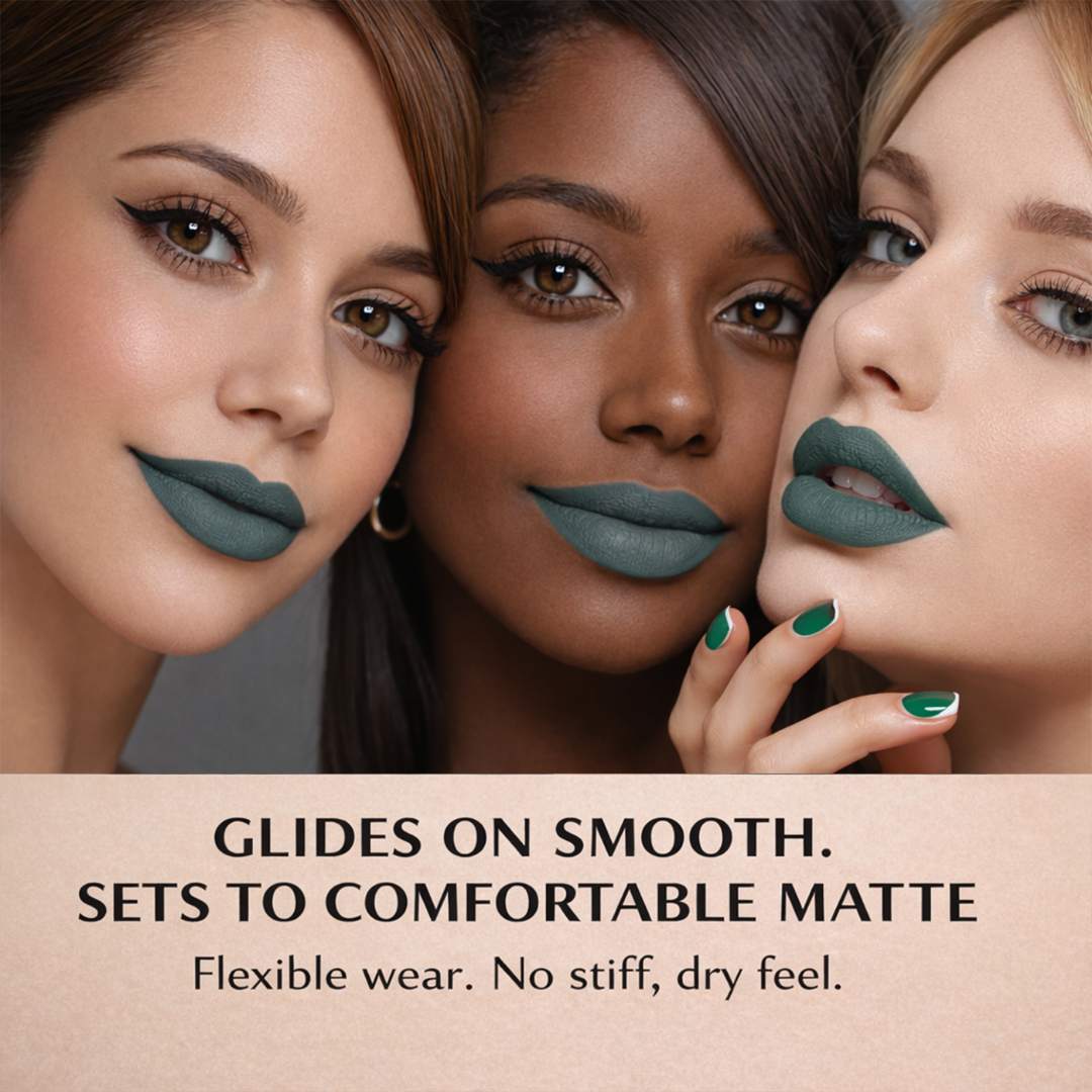 No-Transfer Matte Liquid Lipstick - Muted Sage | Jocelyne