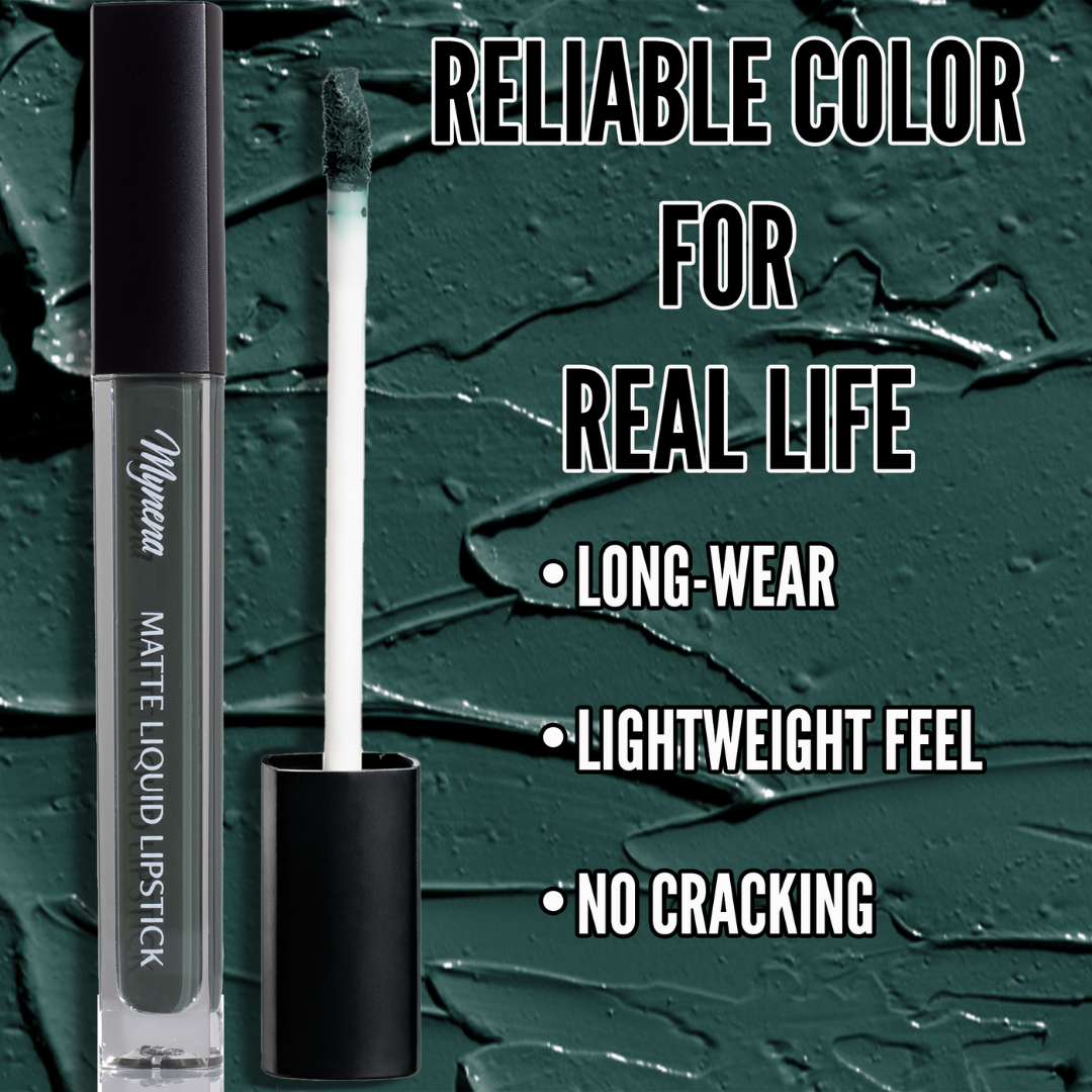 No-Transfer Matte Liquid Lipstick - Muted Sage | Jocelyne