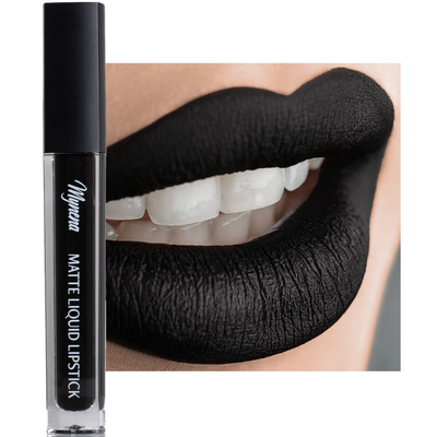 No-Transfer Matte Liquid Lipstick - True Black | Linda