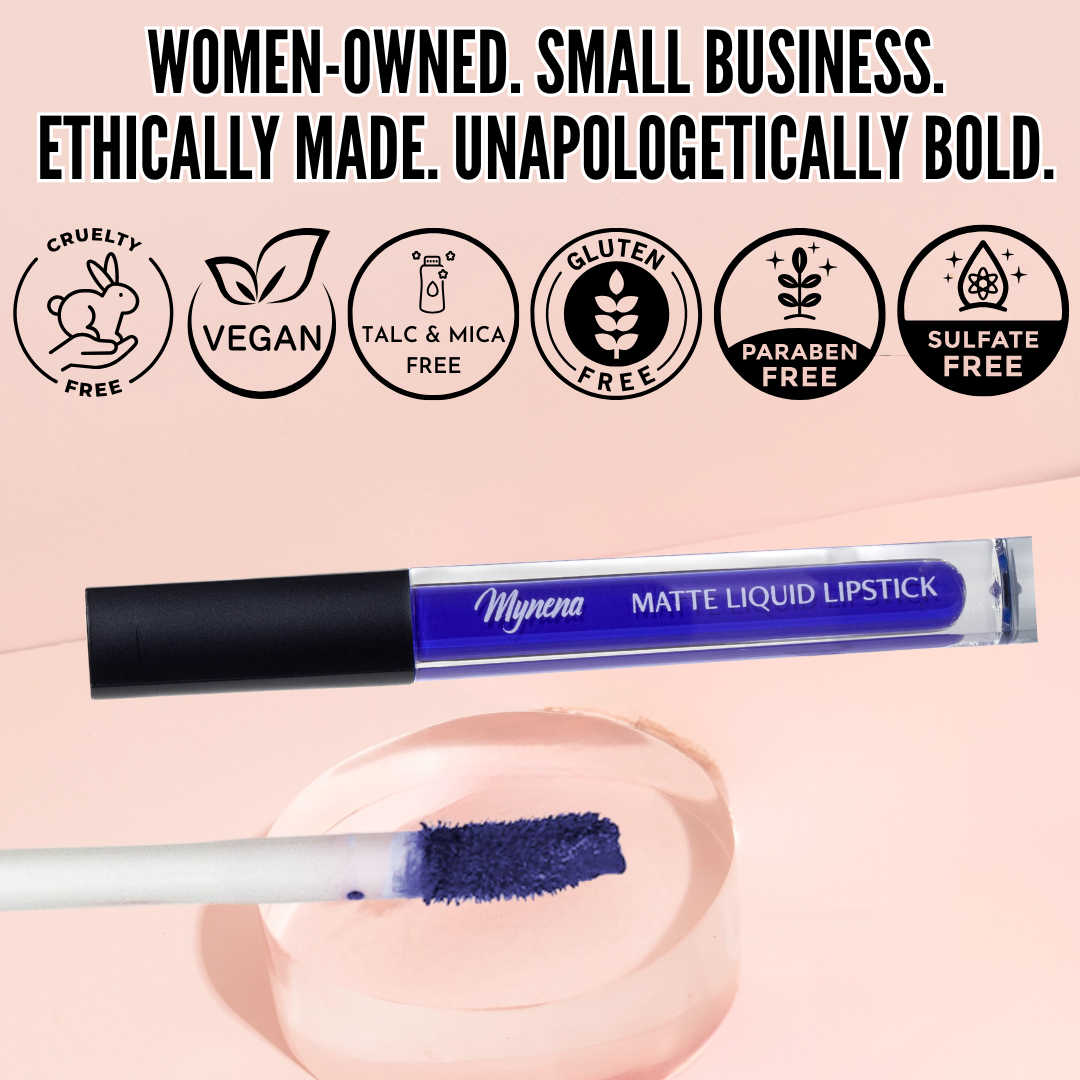 No-Transfer Matte Liquid Lipstick - Electric Blue | Mavi
