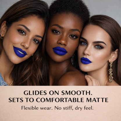 No-Transfer Matte Liquid Lipstick - Electric Blue | Mavi