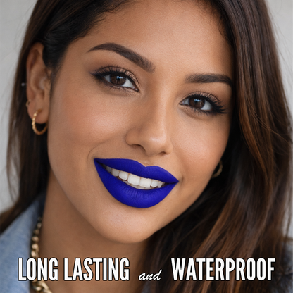 No-Transfer Matte Liquid Lipstick - Electric Blue | Mavi