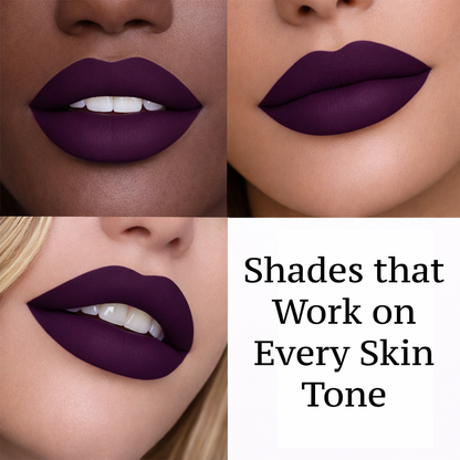 No-Transfer Matte Liquid Lipstick - Deep Plum | Mia
