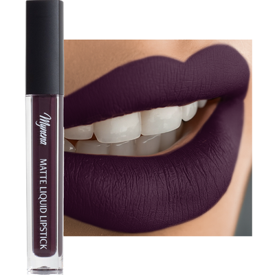 No-Transfer Matte Liquid Lipstick - Deep Plum | Mia