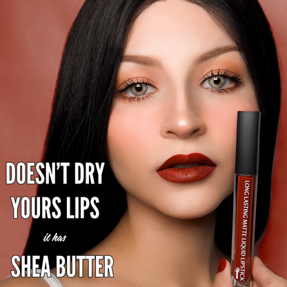 Long-Lasting Matte Liquid Lipstick - Sienna