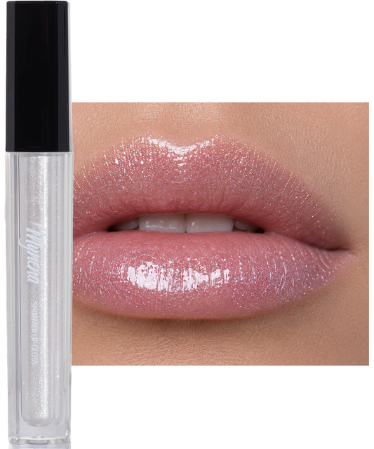 Shimmer Lip Gloss – Multi-Dimensional Glow - Clear Iridescent Shimmer | Aila