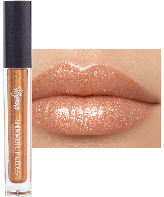 Shimmer Lip Gloss – Multi-Dimensional Glow - Golden Coral Shimmer | Goldie