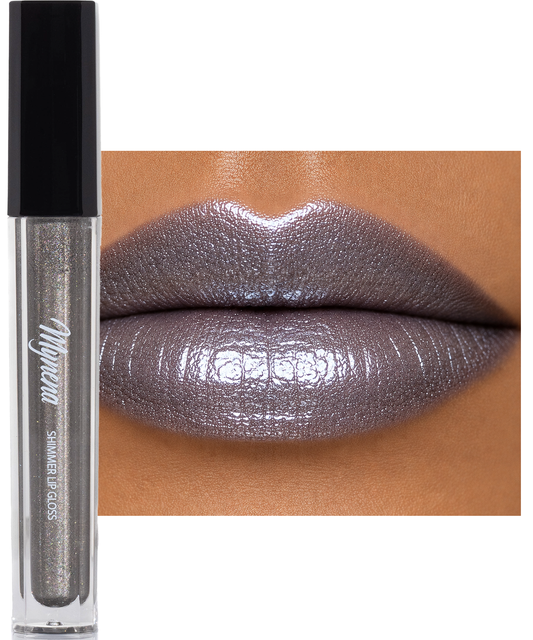 Shimmer Lip Gloss – Multi-Dimensional Glow - Silver Chrome Shimmer | Steel