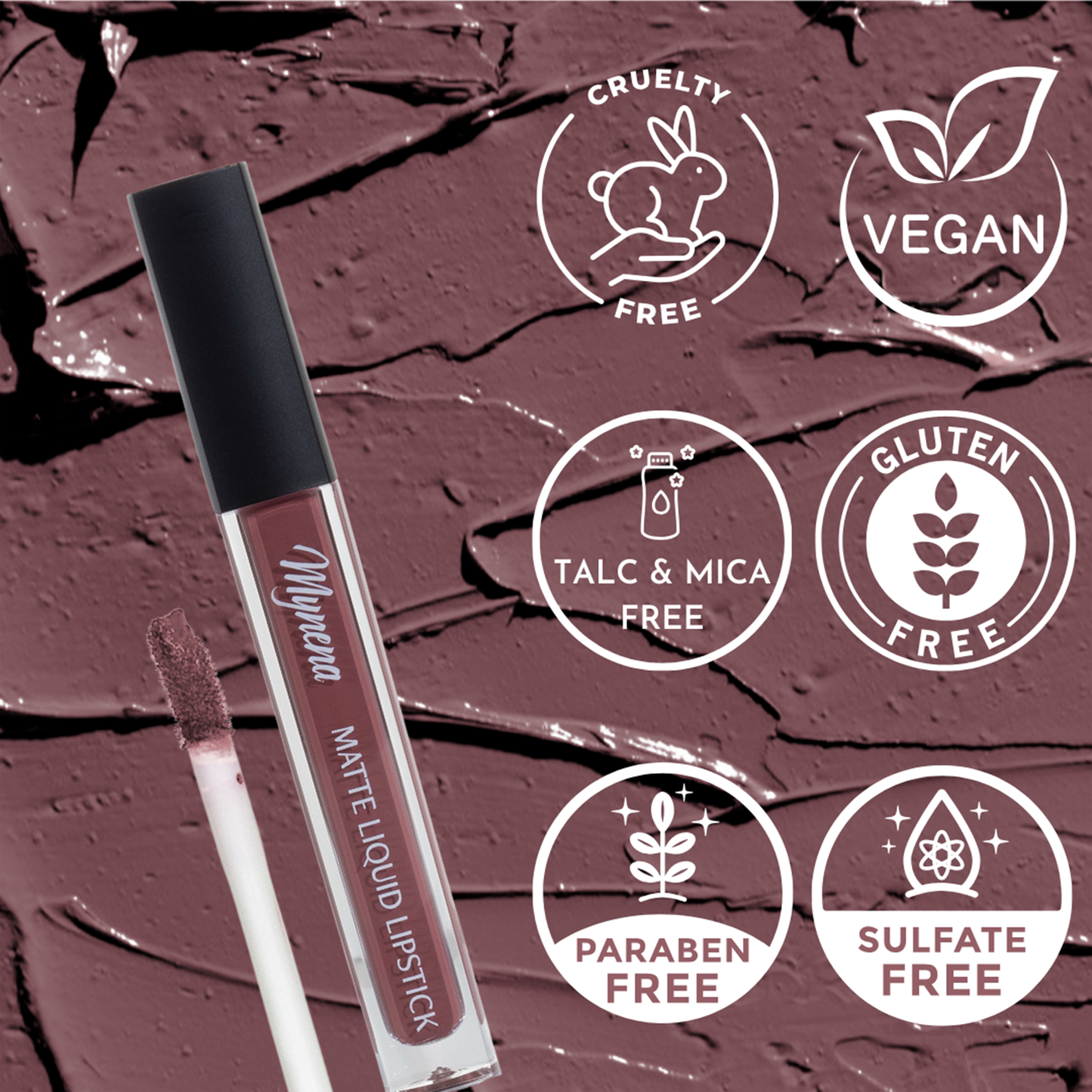 Long-Lasting Matte Liquid Lipstick - Evelyn