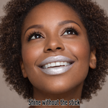 Shimmer Lip Gloss – Multi-Dimensional Glow - Silver Chrome Shimmer | Steel
