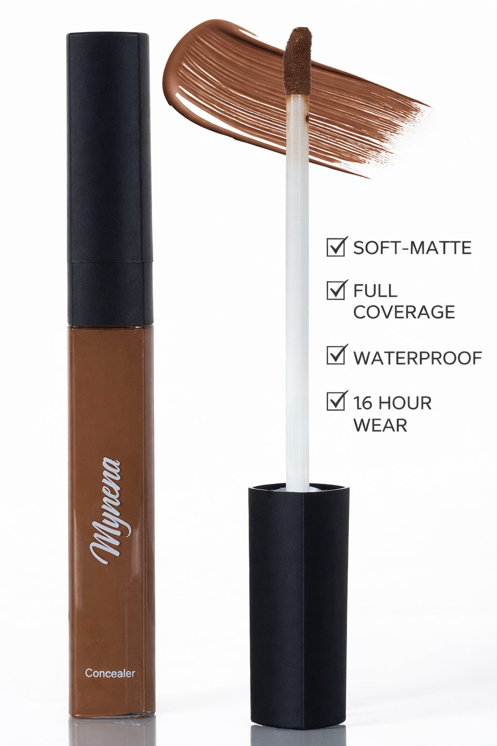 Soft Matte Full Coverage Concealer – Caramel (Medium-Deep with Golden Caramel Undertones)